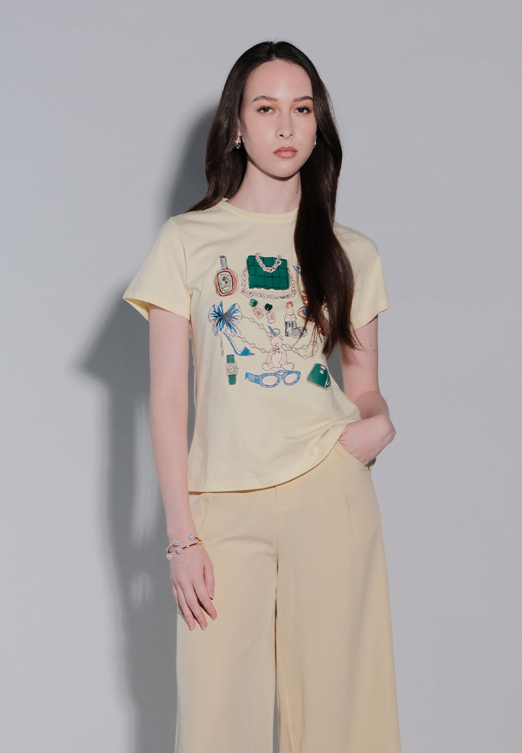 Holiday Tees 2025 Dear Santa Short Sleeve Shirt Top (Butter)