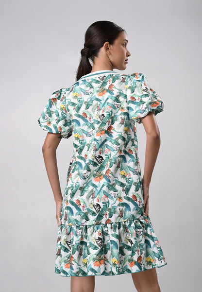 Delix Short Sleeve Dress (Multi)