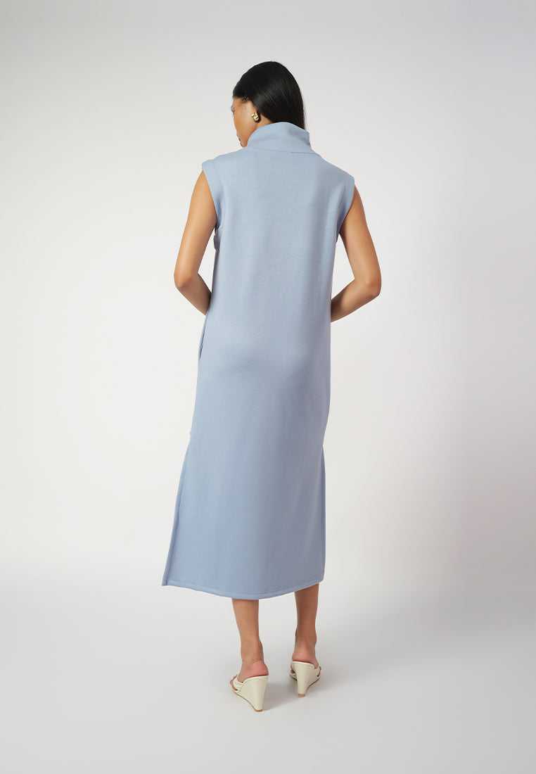 Raf Dill Sleeveless Dress (Dusty Blue)