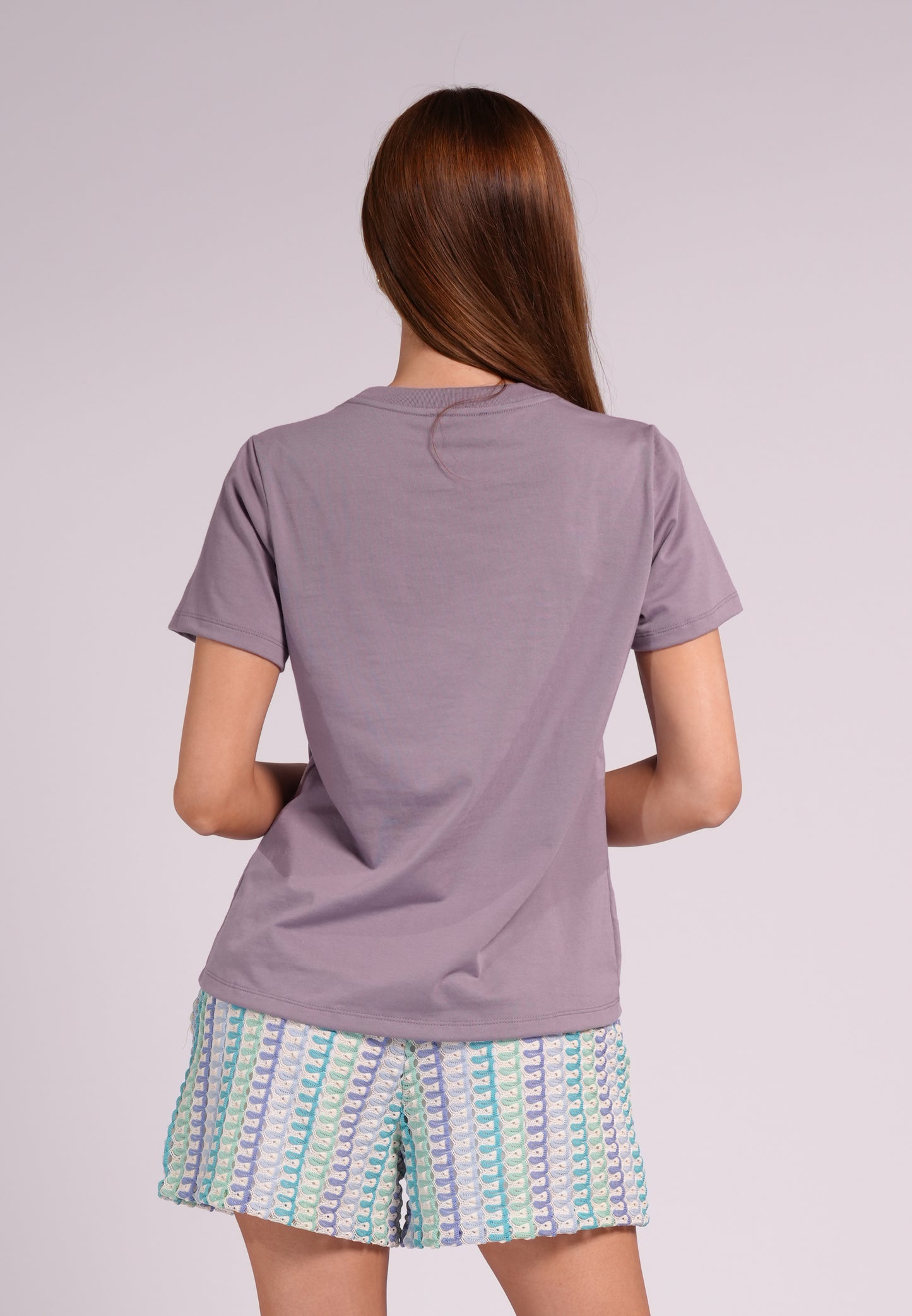 Summer Tees 2026 Divina Short Sleeve Shirt Top (Lavander)