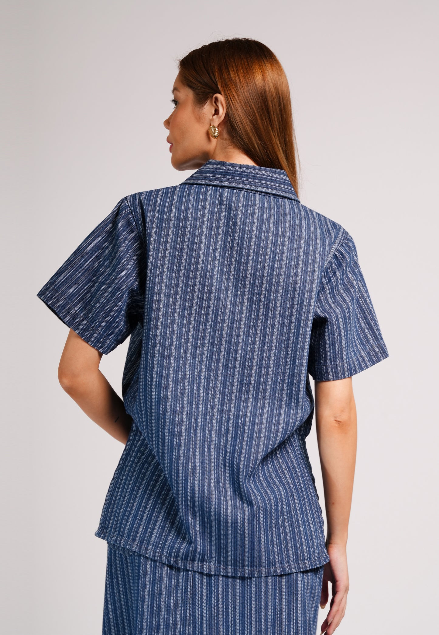 DNM Studios 2026 Dodge Short Sleeve Top (Striped Blue)