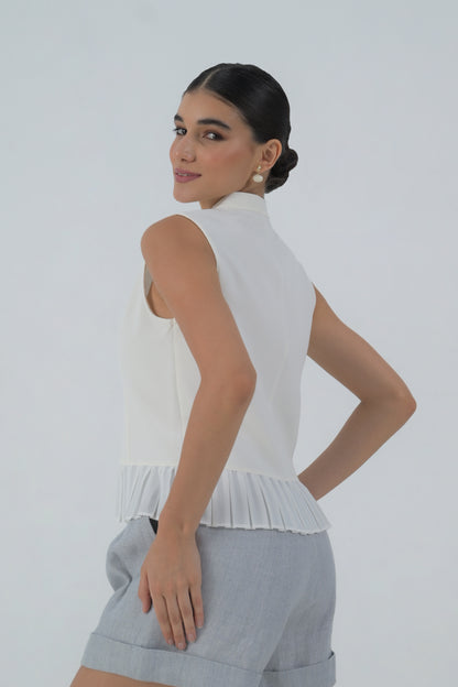 Raf Doha Sleeveless Top (Cream)