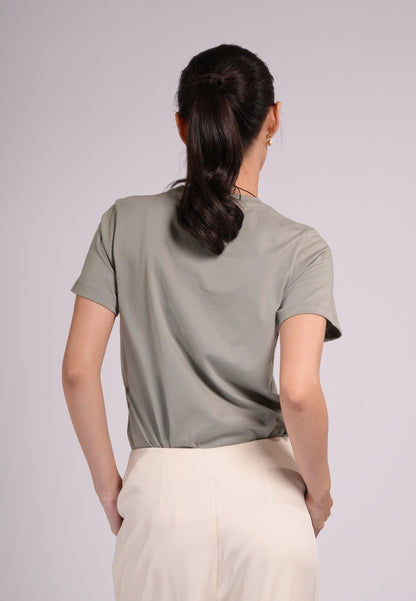 Summer Tees 2026 Dolores Short Sleeve Shirt Top (Sage)