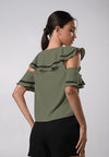 Drewe Short Sleeve Top (Olive)