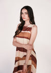 Camp Drysdale Sleeveless Dress W/ Inner (Striped Beige)