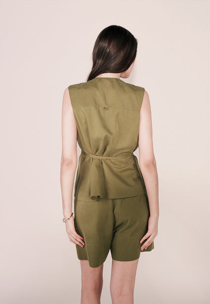 Camp Dunkirk Sleeveless Top (Avocado)