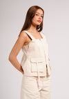 DNM Studios 2026 Dutch Sleeveless Top (Cream)