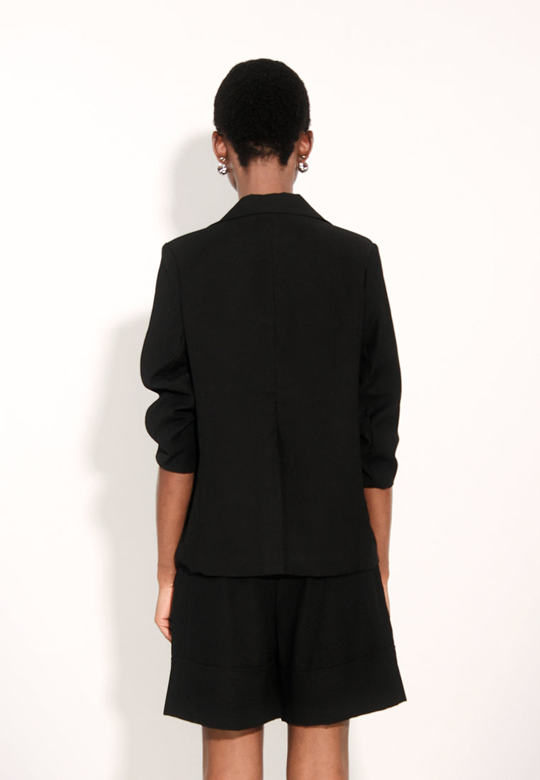 Archetype Elora Long Sleeve Blazer Top (Black)