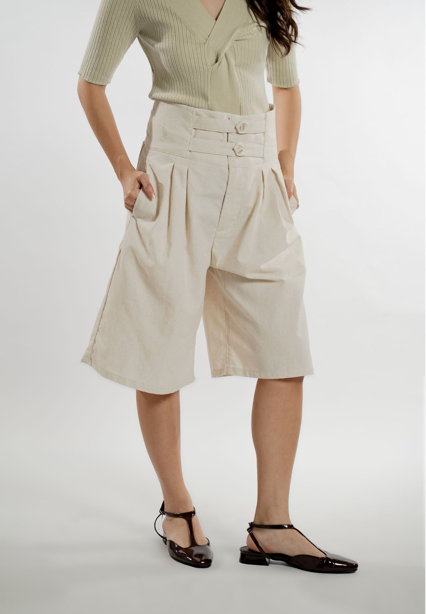 Elysia Jorts (Cream)