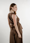 Elysia Sleeveless Top (Brown)