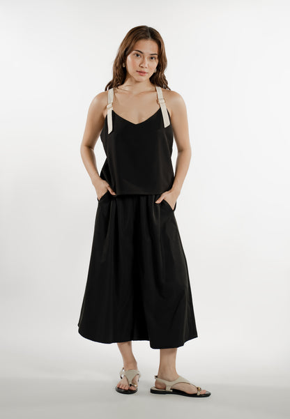 Ezri Culottes  W/ Sash (Black )