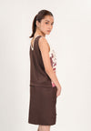 Fadeka Sleeveless Dress (Spot Print Brown)