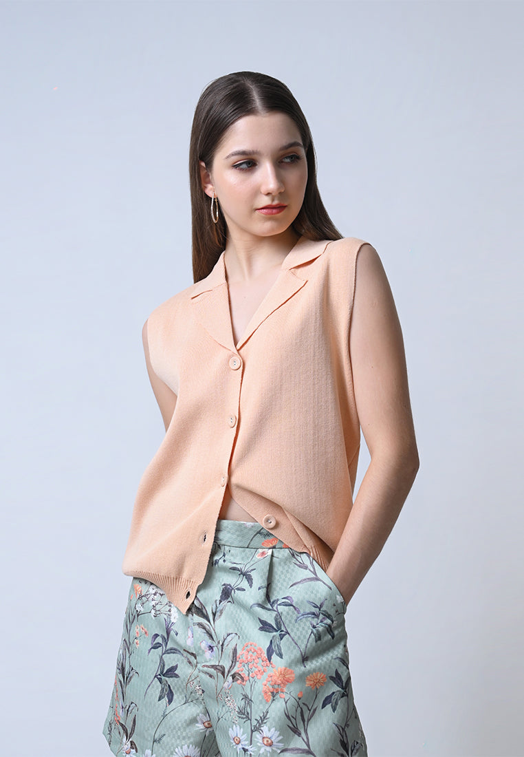 Fallon Sleeveless Top (Apricot)