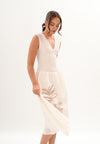 Famine Sleeveless Dress (Spot Print Cream)