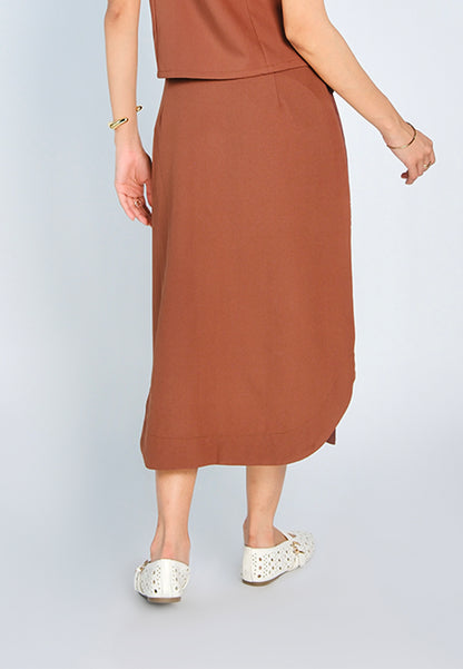 Nobleza Farrell Skirt  (Brown)