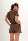 Faust Shorts (Striped Brown)