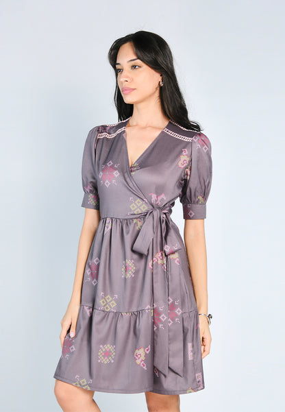 Nobleza Felicity Short Sleeve Dress (Multi)