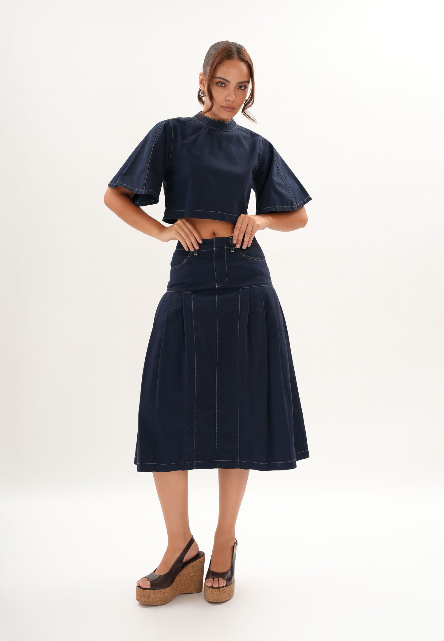 Fendi Short Sleeve Top (Navy)