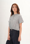 Fendor Short Sleeve Top (Striped Black)