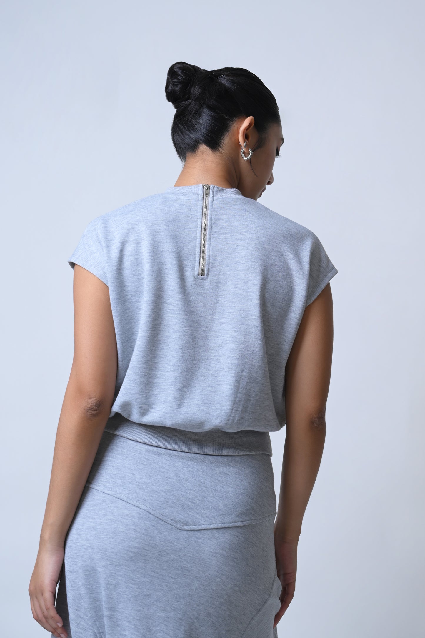 Ferris Short Sleeve Top (Gray)