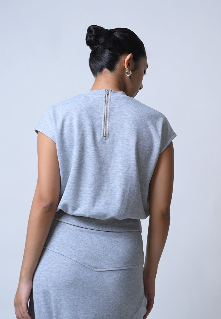 Ferris Short Sleeve Top (Gray)