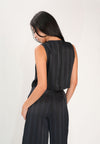 Fifer Sleeveless Top (Striped Navy)