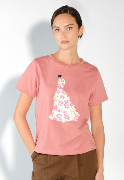 Culturatees Filipiniana Short Sleeve Shirt Top  (Light Pink)