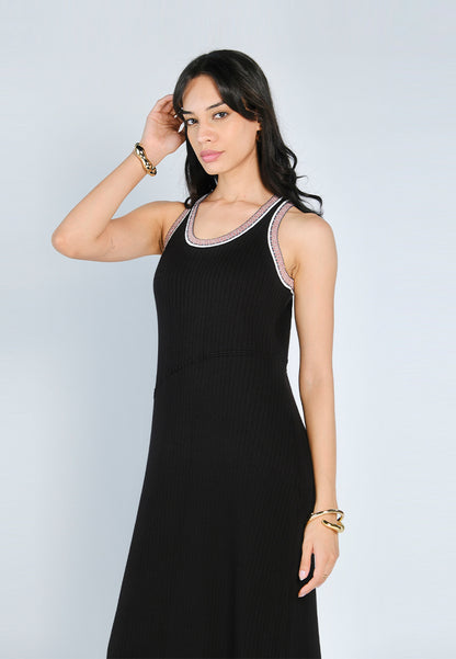 Nobleza Fiona Sleeveless Dress (Black)