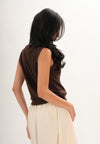 Fionn Sleeveless Top (Brown)