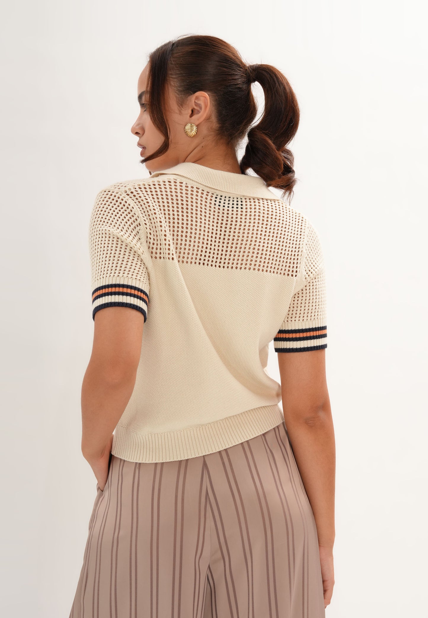 Fishel Short Sleeve Top (Cream)
