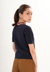 Fixy Short Sleeve Top (Navy)