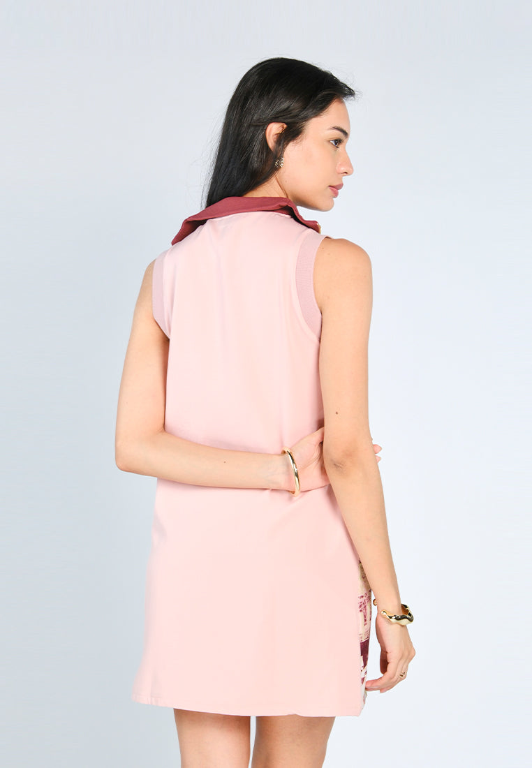 Nobleza Flamingo Sleeveless Dress (Multi)