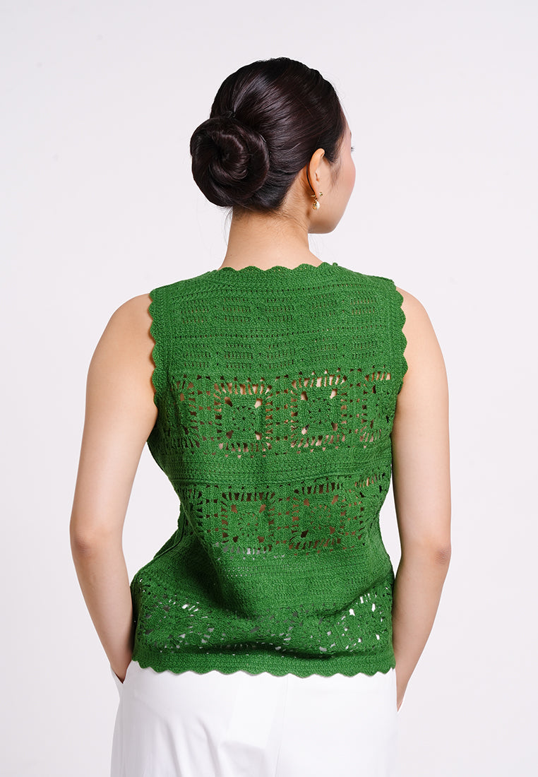 Archetype Summer Essentials Fleur Sleeveless Top (Green)