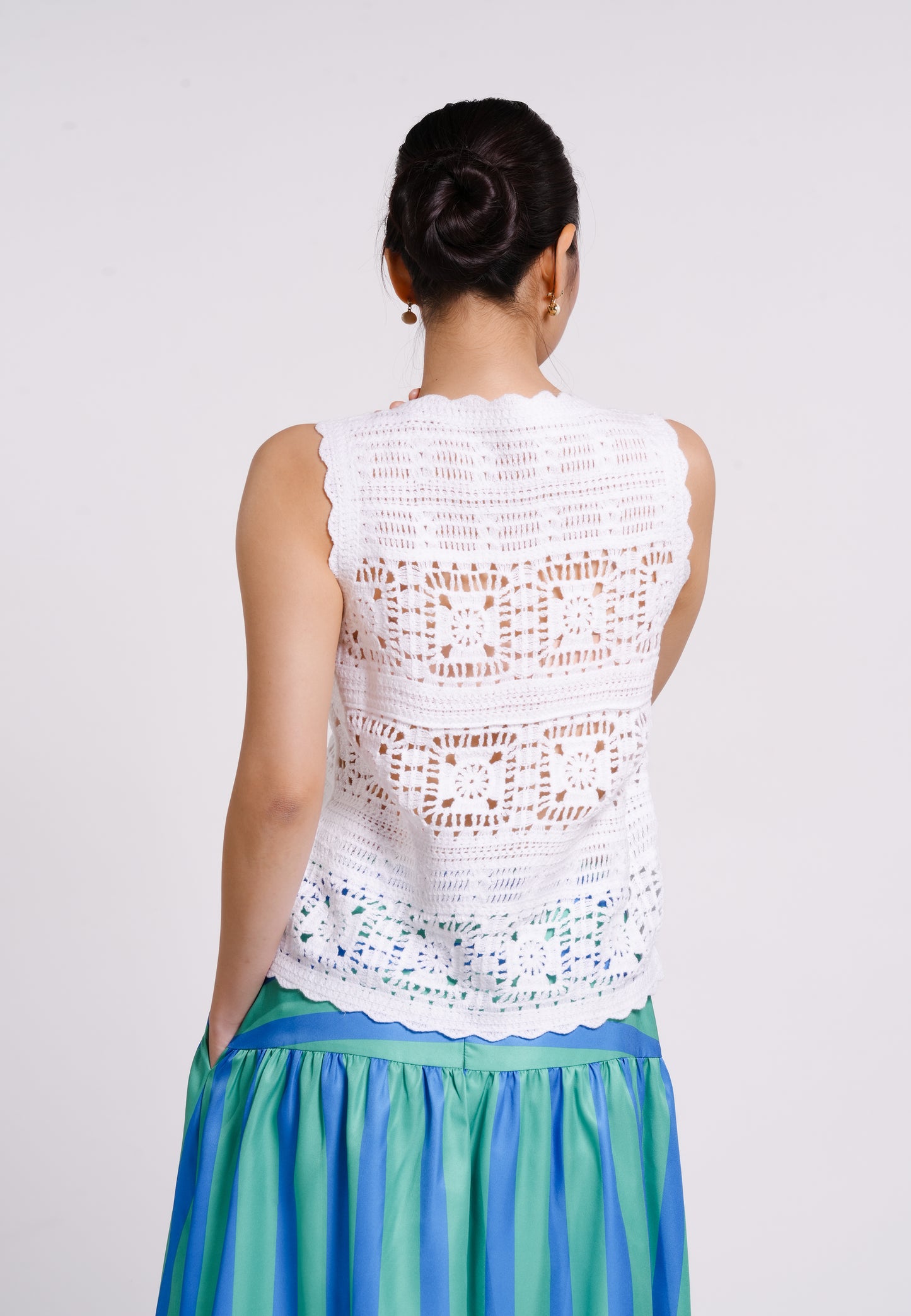 Archetype Summer Essentials Fleur Sleeveless Top (Cream)