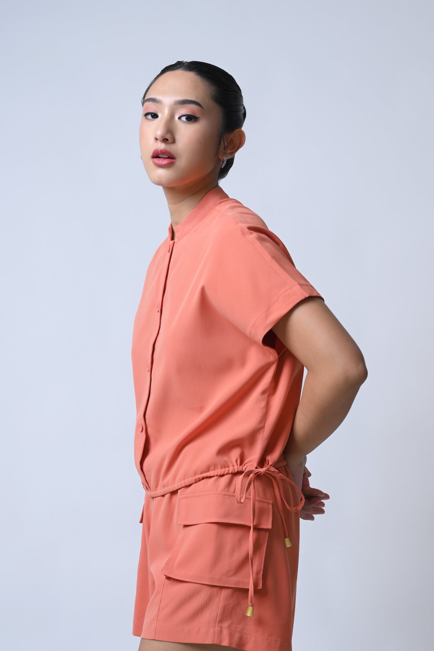 Flow Short Sleeve Top (Rust)