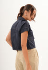 Folarin Short Sleeve Top (Navy)