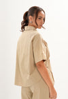 Foxy Quarter Sleeve Top (Khaki)