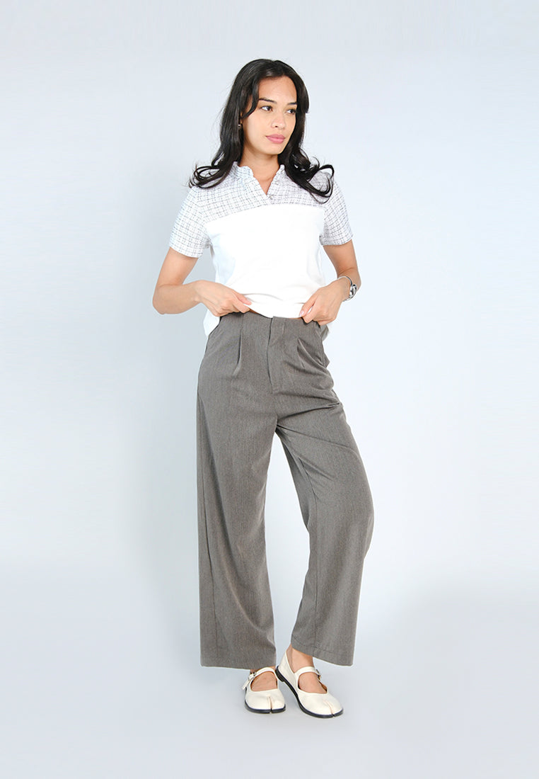 Nobleza Frances Short Sleeve Top (Off-white)