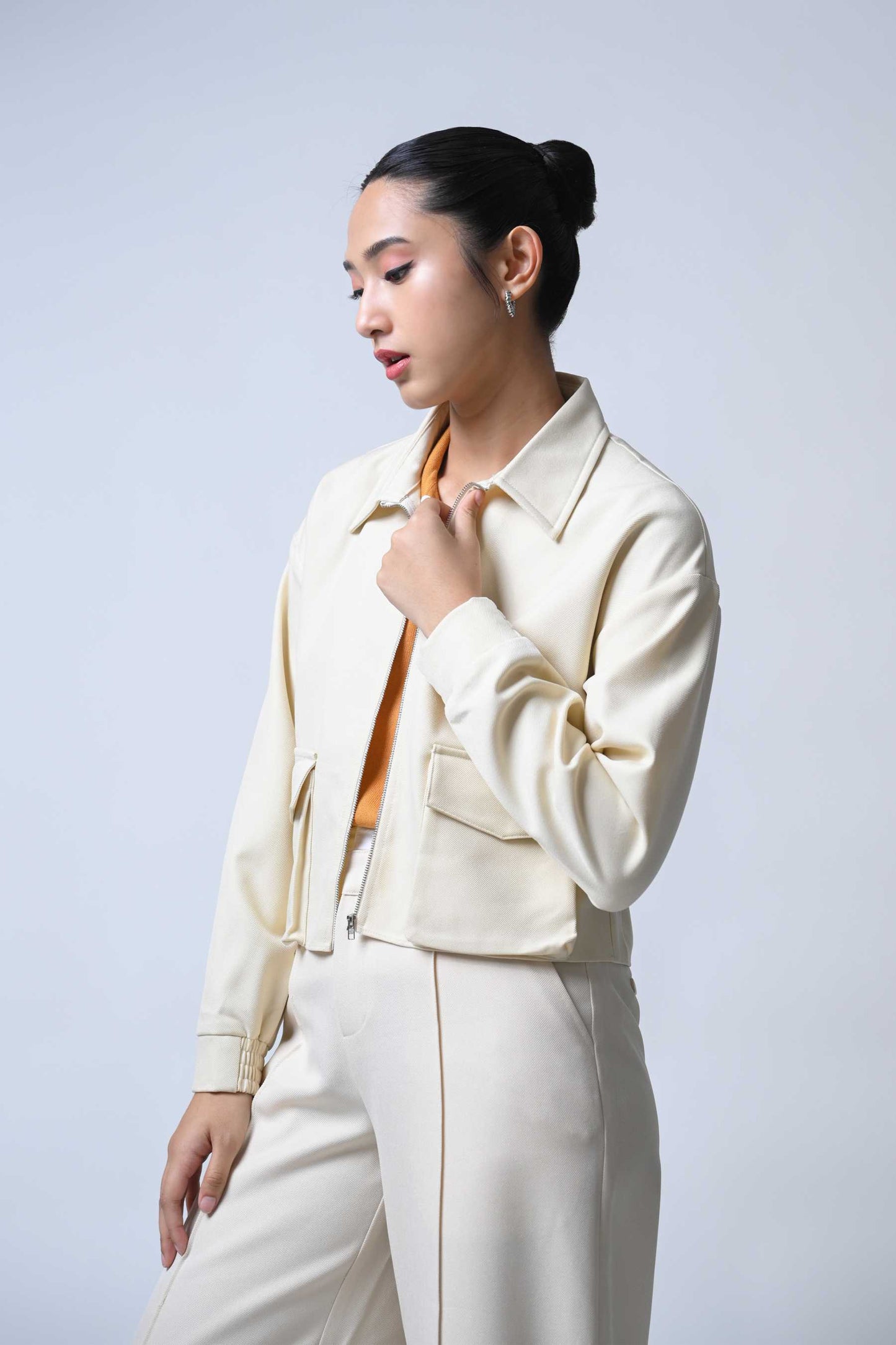 Frappe Long Sleeve Jacket (Cream)