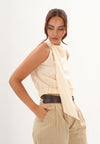 Frey Sleeveless Top (Cream)