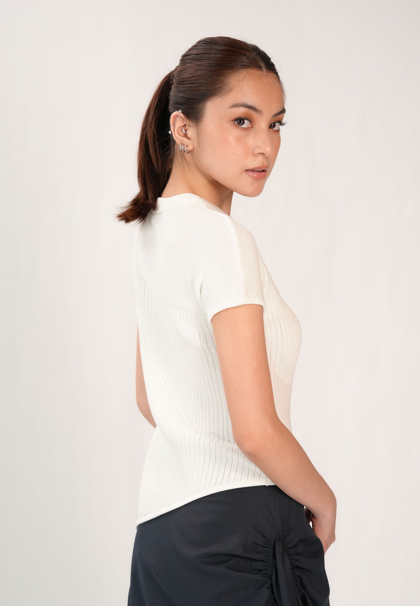 Fritz Short Sleeve Top (Offwhite)