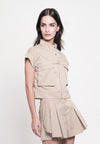 Gaile Short Sleeve Top (Taupe)
