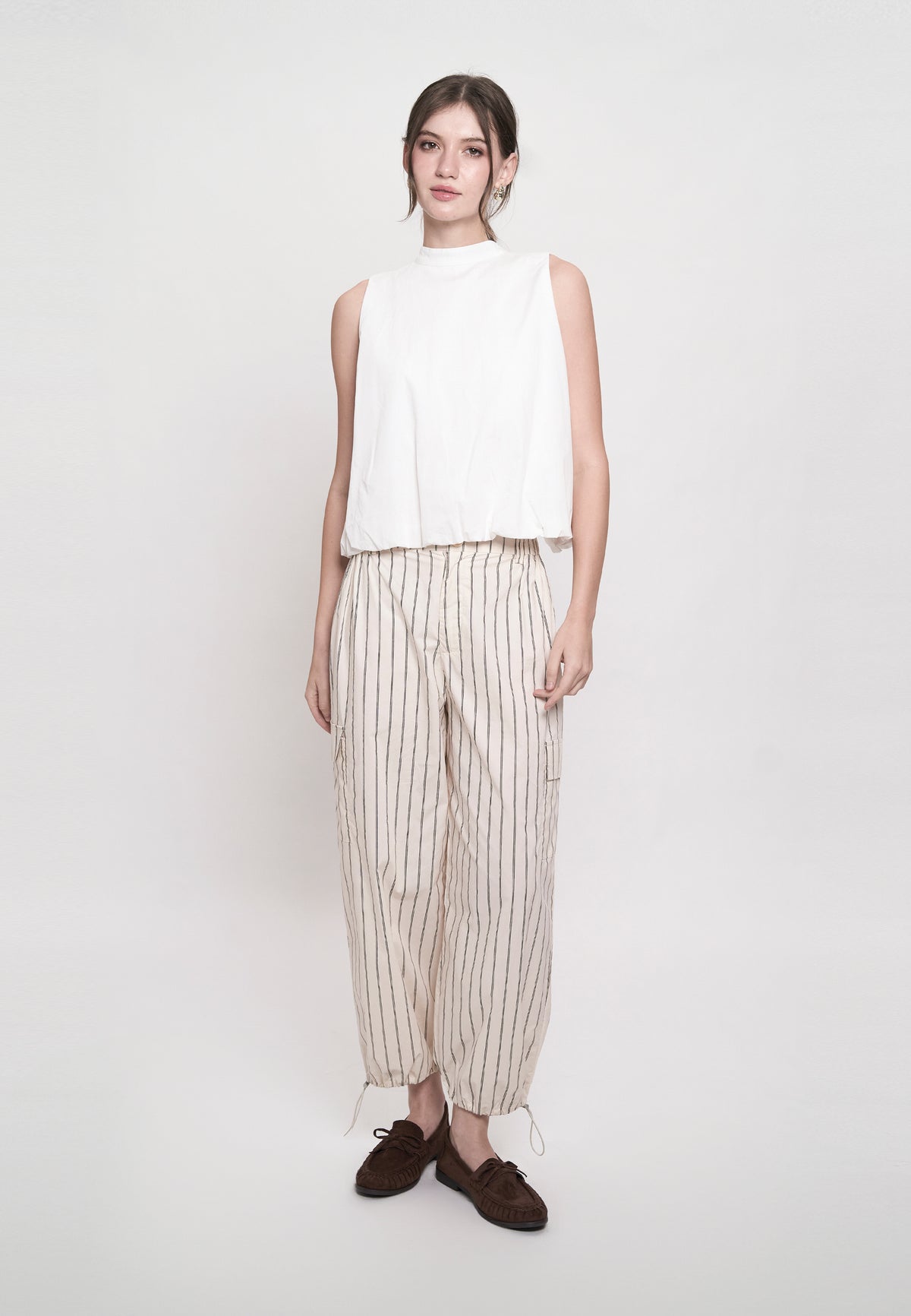 Gambry Pants (Striped Cream)