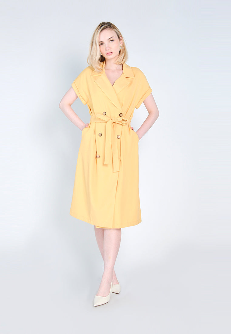 Nobleza Gani Extended Sleeve Dress (Yellow)
