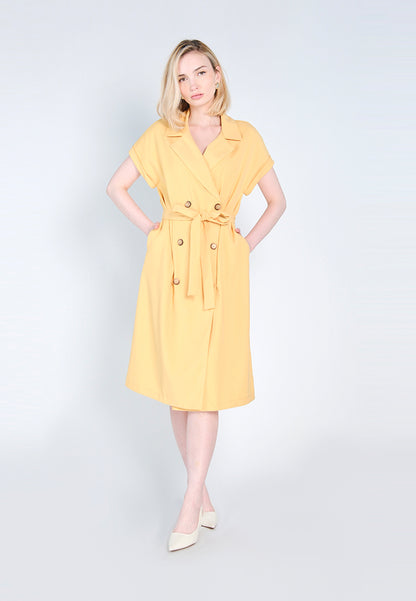 Nobleza Gani Extended Sleeve Dress (Yellow)