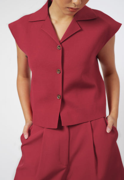 Raf Gemma Sleeveless Top (Red)