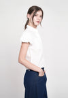 Gemma Shorts Sleeve Top (Offwhite)