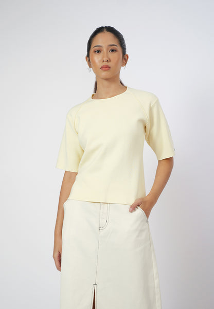 Raf Gemma Short Sleeve Top (Yellow Butter)