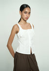 Gentry Sleeveless Top (Offwhite)