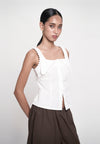 Gentry Sleeveless Top (Offwhite)